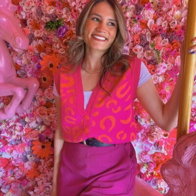 Chaleco Rosé Print