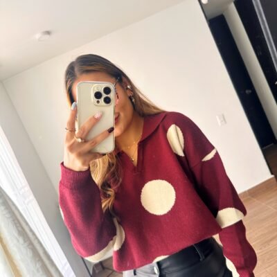 Sweater Polka Vino