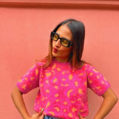 T-shirt Rosé Print